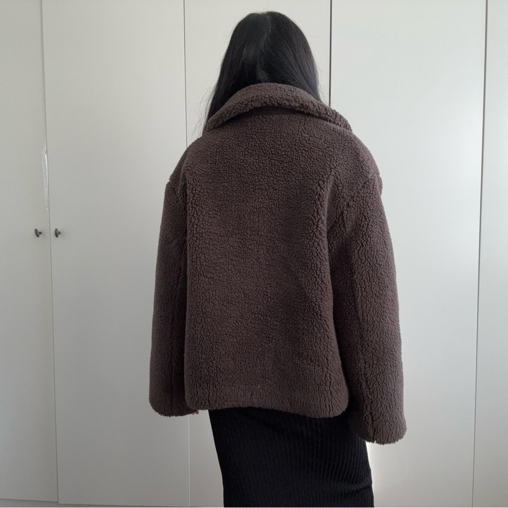 Zara Chocolate Teddy Jacket XS - Picture 5 of 8